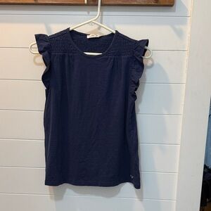 Vineyard Vines Smocked Flutter Sleeve Tee